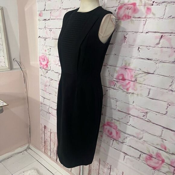 Kimberly Ovitz black panel front wool sleeveless sheath dress - Picture 3 of 12